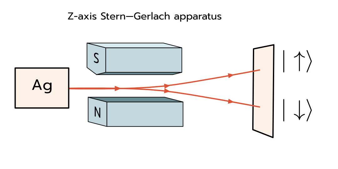 Z-axis Stern--Gerlach experiment